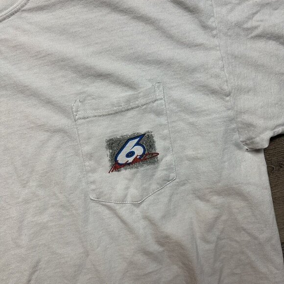 Nascar Mark Martin Salute to You Pocket Shirt Size XL White Y2K READ - Picture 3 of 8